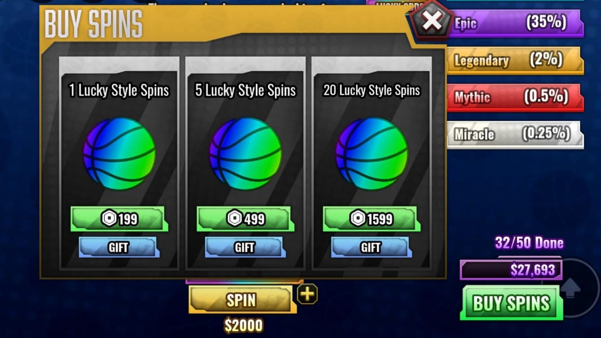You can buy Lucky Spins with Robux (Image via Roblox)